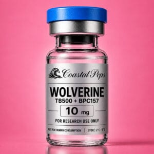 Wolverine 10mg TB-500 and BPC-157 research peptide blend by Coastal Peps Australia