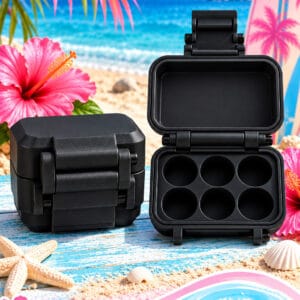 Coastal Peps 6 vial container black